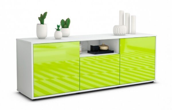 Lowboard Andreana, Grün (136x49x35cm)