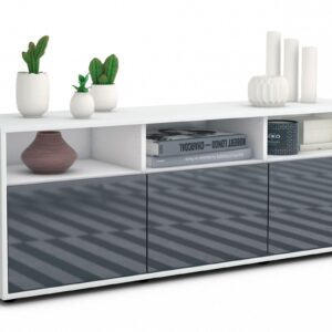 Lowboard Andrina, Grau (136x49x35cm)