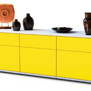 Lowboard Angela, Gelb (136x49x35cm)