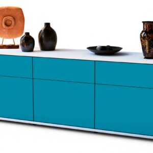 Lowboard Angela, Türkis (136x49x35cm)