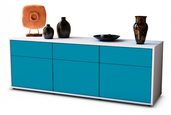 Lowboard Angela, Türkis (136x49x35cm)