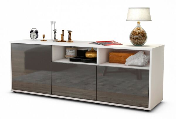 Lowboard Angelina, Grau (136x49x35cm)