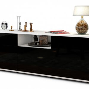 Lowboard Anita, Schwarz (136x49x35cm)