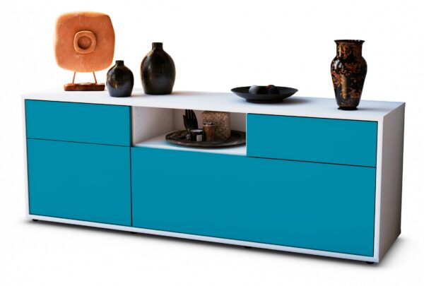 Lowboard Anita, Türkis (136x49x35cm)