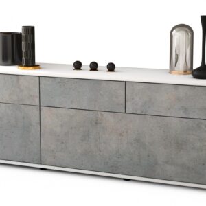 Lowboard Anjelika, Beton (136x49x35cm)