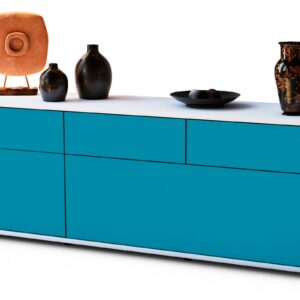 Lowboard Anjelika, Türkis (136x49x35cm)