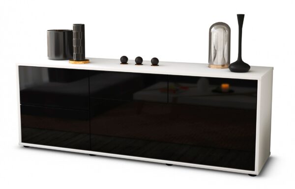 Lowboard Anna, Schwarz (136x49x35cm)