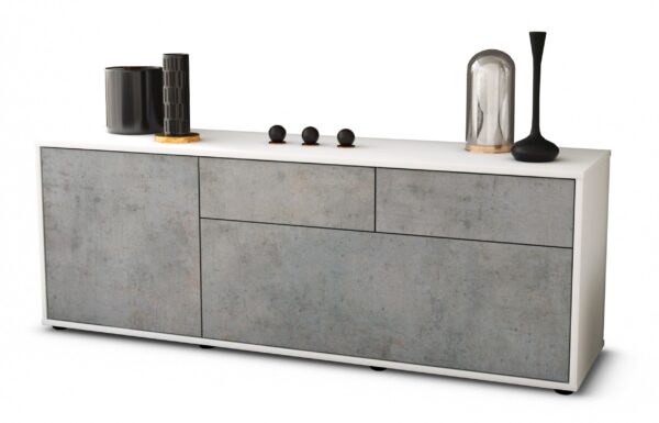 Lowboard Annabell, Beton (136x49x35cm)