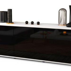 Lowboard Annabell, Schwarz (136x49x35cm)