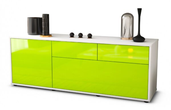 Lowboard Annabell, Grün (136x49x35cm)