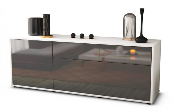 Lowboard Annabell, Grau (136x49x35cm)