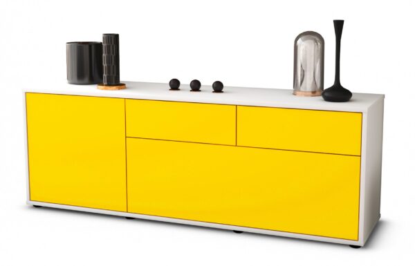 Lowboard Annabell, Gelb (136x49x35cm)