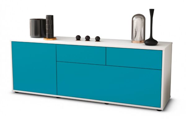 Lowboard Annabell, Türkis (136x49x35cm)