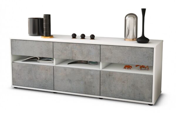 Lowboard Annalena, Beton (136x49x35cm)