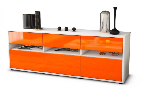Lowboard Annalena, Orange (136x49x35cm)