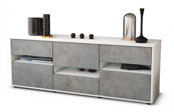 Lowboard Annalisa, Beton (136x49x35cm)