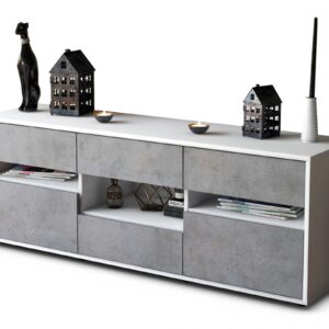 Lowboard Annamaria, Beton (136x49x35cm)
