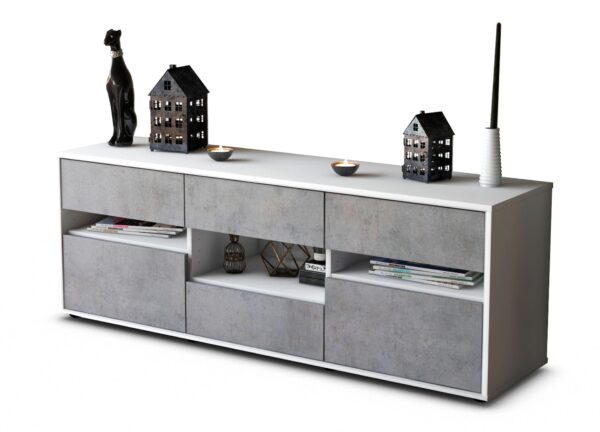 Lowboard Annamaria, Beton (136x49x35cm)