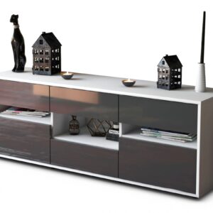Lowboard Annamaria, Grau (136x49x35cm)