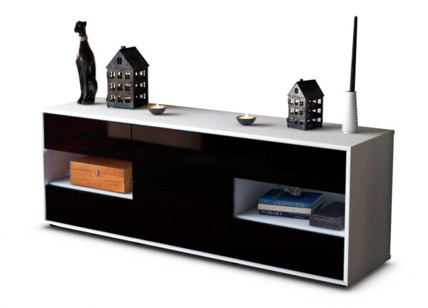 Lowboard Anni, Schwarz (136x49x35cm)