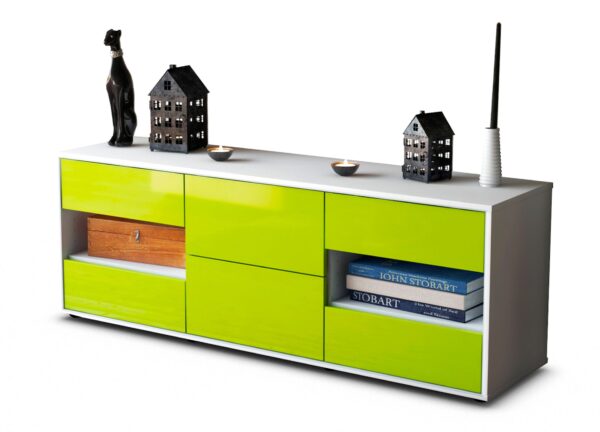Lowboard Anni, Grün (136x49x35cm)