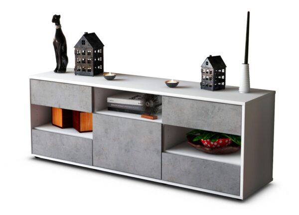 Lowboard Annina, Beton (136x49x35cm)