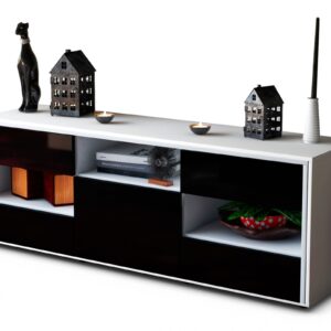 Lowboard Annina, Schwarz (136x49x35cm)