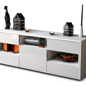 Lowboard Annina, Weiß (136x49x35cm)