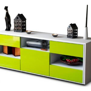 Lowboard Annina, Grün (136x49x35cm)