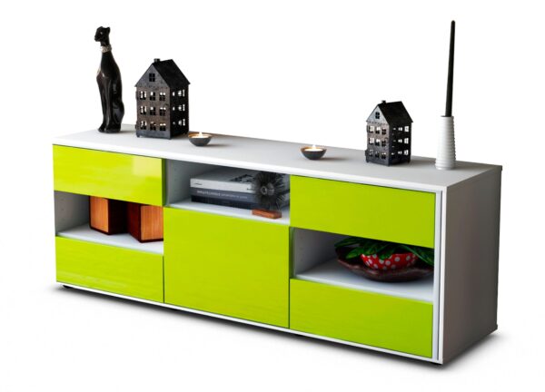 Lowboard Annina, Grün (136x49x35cm)