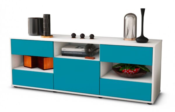 Lowboard Annina, Türkis (136x49x35cm)