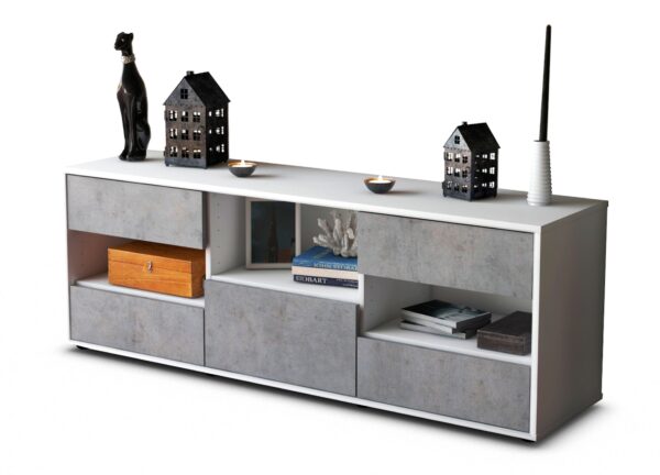 Lowboard Annunziata, Beton (136x49x35cm)