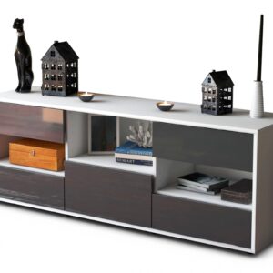 Lowboard Annunziata, Grau (136x49x35cm)