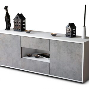 Lowboard Antonella, Beton (136x49x35cm)