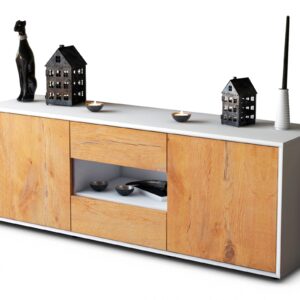 Lowboard Antonella, Eiche (136x49x35cm)