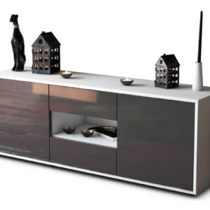 Lowboard Antonella, Grau (136x49x35cm)