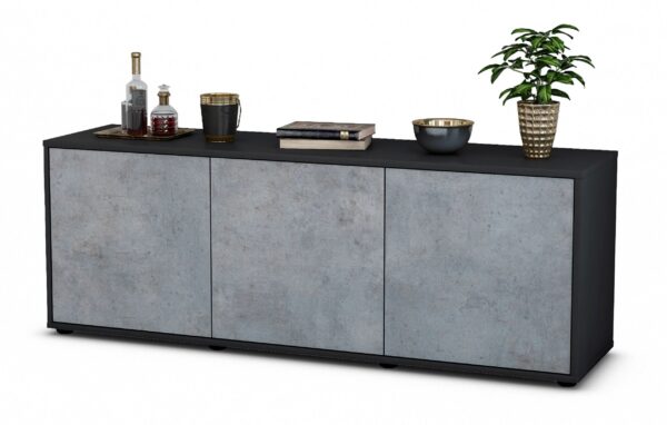 Lowboard Allegra, Beton (136x49x35cm)