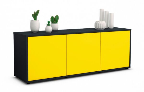 Lowboard Allegra, Gelb (136x49x35cm)