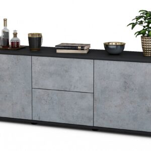 Lowboard Alma, Beton (136x49x35cm)