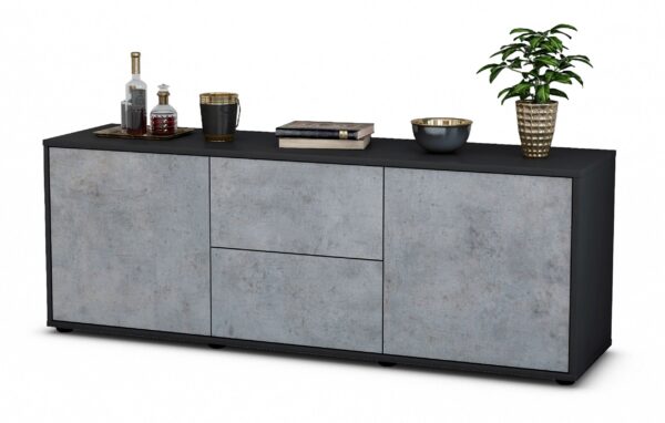 Lowboard Alma, Beton (136x49x35cm)