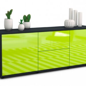 Lowboard Alma, Grün (136x49x35cm)