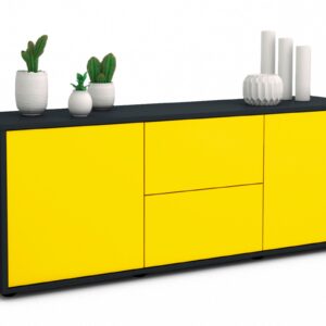 Lowboard Alma, Gelb (136x49x35cm)