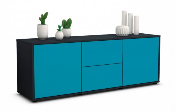 Lowboard Alma, Türkis (136x49x35cm)