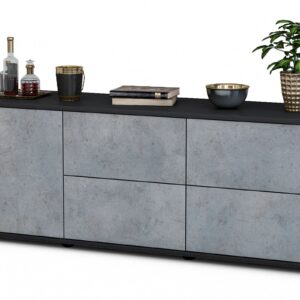 Lowboard Aloisia, Beton (136x49x35cm)
