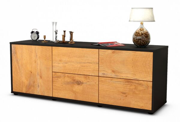 Lowboard Aloisia, Eiche (136x49x35cm)