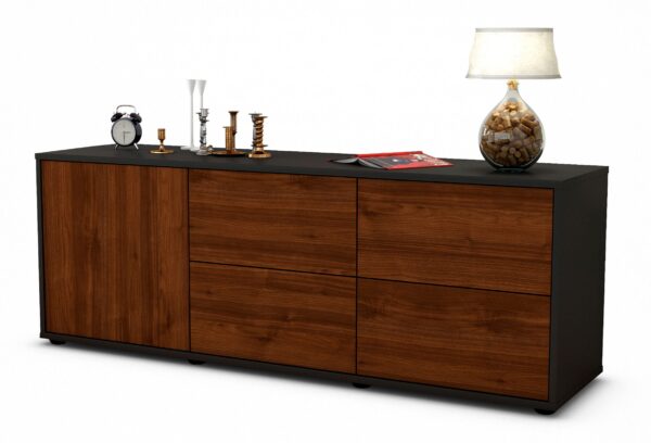 Lowboard Aloisia, Walnuss (136x49x35cm)