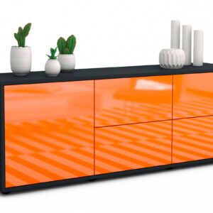 Lowboard Aloisia, Orange (136x49x35cm)
