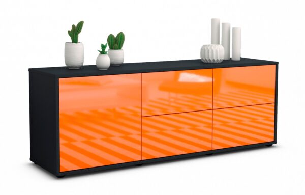 Lowboard Aloisia, Orange (136x49x35cm)