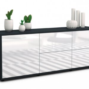 Lowboard Aloisia, Weiß (136x49x35cm)