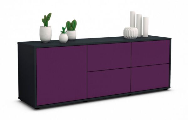 Lowboard Aloisia, Lila (136x49x35cm)